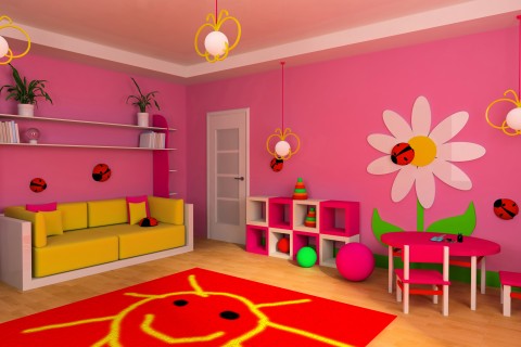 粉红儿童房