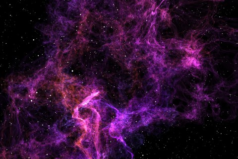 神秘的紫色星空