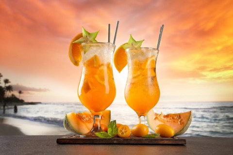 哈密瓜柳橙汁
