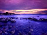 紫色湖泊