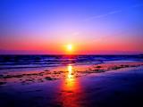 唯美的海边日落