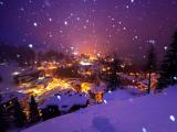 雪夜里的城市