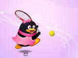 企鹅打网球