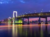 日本彩虹大桥夜景