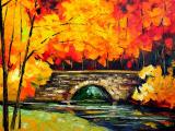 秋天的风景油画