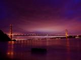 夜幕下的旧金山金门大桥