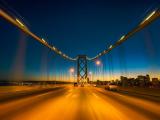 旧金山奥克兰海湾大桥夜景