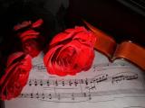 乐谱上的红玫瑰