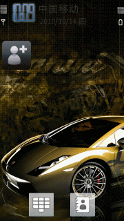 酷酷的金黄色跑车