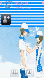 蓝色的浪漫,甜蜜情侣