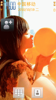 甜美的气球女孩