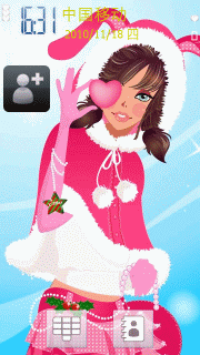 开心快乐的圣诞女孩