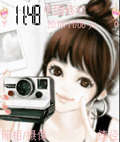 爱拍照的可爱时尚女孩