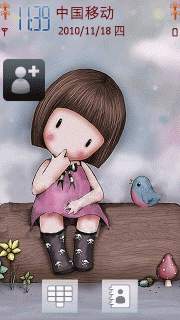 可爱的插花女孩