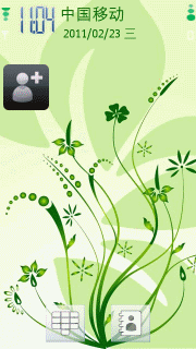 美丽的绿色花草